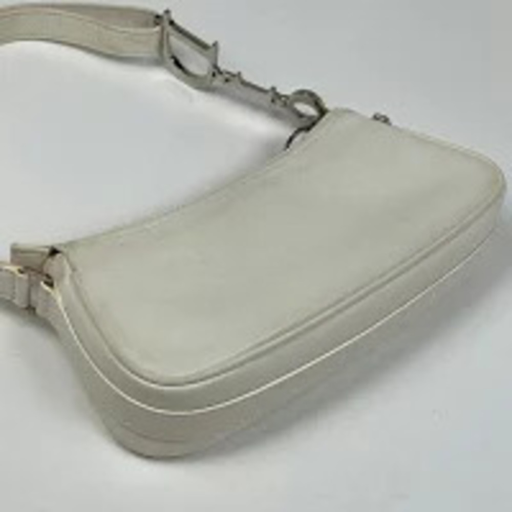 Dior handbag Hobo white bag  shoulder leather Christian White